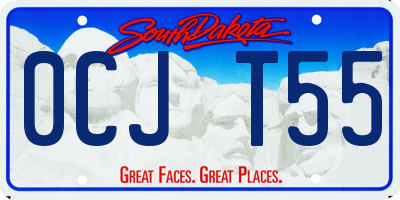 SD license plate 0CJT55