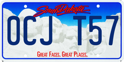 SD license plate 0CJT57