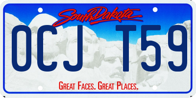 SD license plate 0CJT59