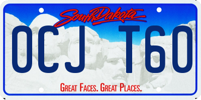 SD license plate 0CJT60