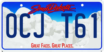 SD license plate 0CJT61