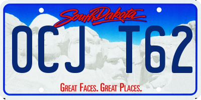 SD license plate 0CJT62