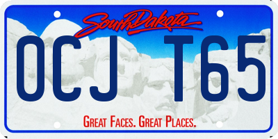 SD license plate 0CJT65