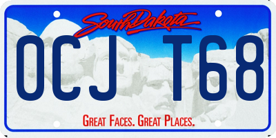 SD license plate 0CJT68