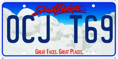 SD license plate 0CJT69