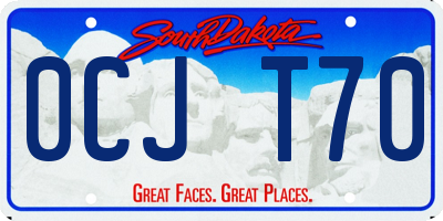 SD license plate 0CJT70