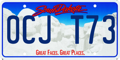 SD license plate 0CJT73