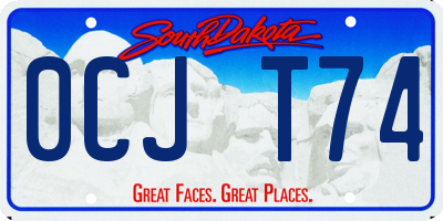 SD license plate 0CJT74
