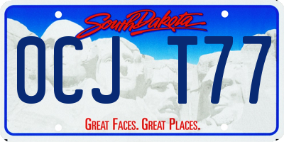 SD license plate 0CJT77