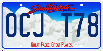 SD license plate 0CJT78