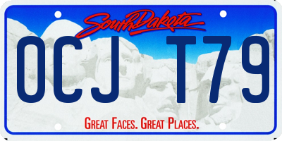 SD license plate 0CJT79
