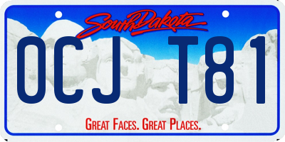 SD license plate 0CJT81