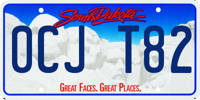 SD license plate 0CJT82