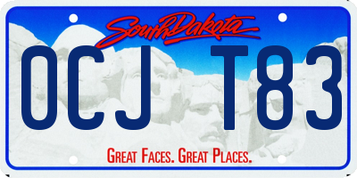 SD license plate 0CJT83