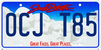 SD license plate 0CJT85