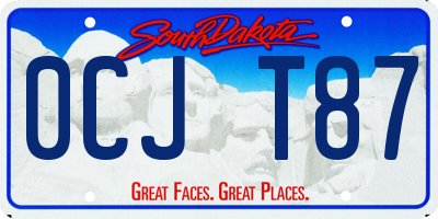 SD license plate 0CJT87
