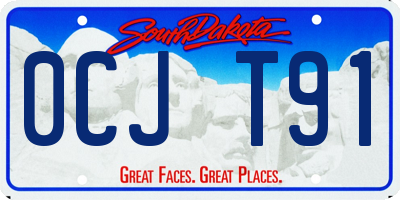 SD license plate 0CJT91