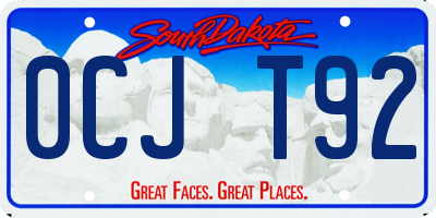 SD license plate 0CJT92