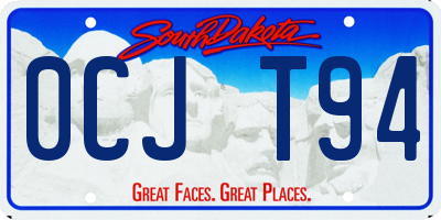 SD license plate 0CJT94