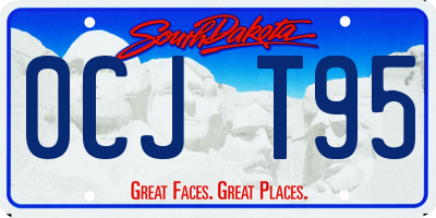 SD license plate 0CJT95