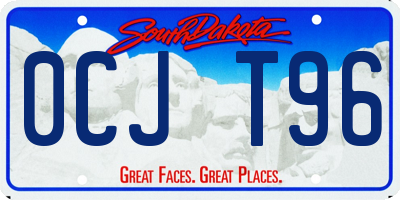 SD license plate 0CJT96
