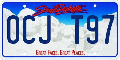 SD license plate 0CJT97