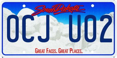 SD license plate 0CJU02