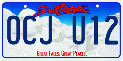 SD license plate 0CJU12