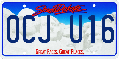 SD license plate 0CJU16