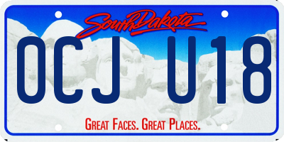 SD license plate 0CJU18