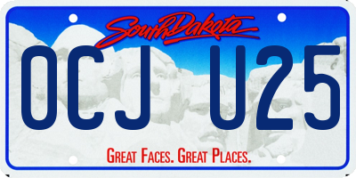 SD license plate 0CJU25