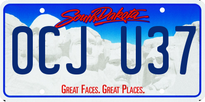 SD license plate 0CJU37