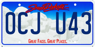 SD license plate 0CJU43