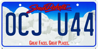 SD license plate 0CJU44