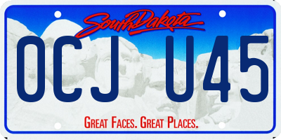 SD license plate 0CJU45