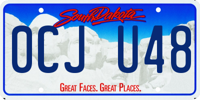 SD license plate 0CJU48