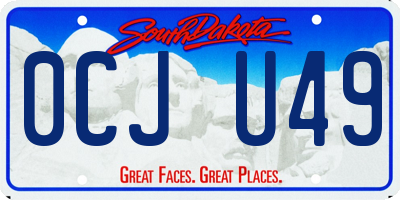 SD license plate 0CJU49