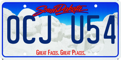 SD license plate 0CJU54