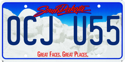 SD license plate 0CJU55