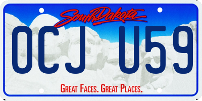 SD license plate 0CJU59