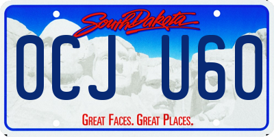 SD license plate 0CJU60