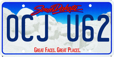 SD license plate 0CJU62
