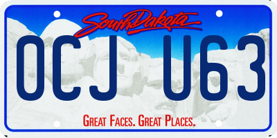 SD license plate 0CJU63