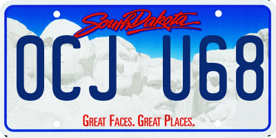 SD license plate 0CJU68