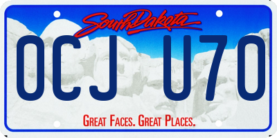 SD license plate 0CJU70