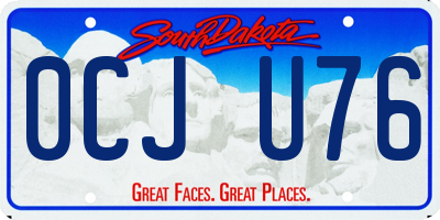 SD license plate 0CJU76