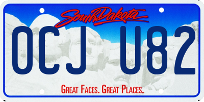 SD license plate 0CJU82