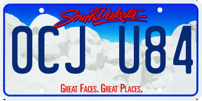 SD license plate 0CJU84