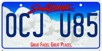SD license plate 0CJU85