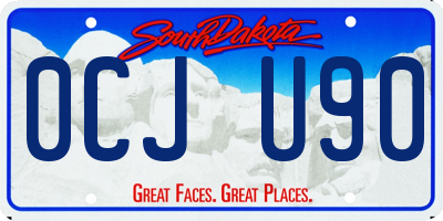 SD license plate 0CJU90